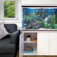 Aquarium Blanc de 300 Litres, Kits et Accessoires de Démarrage, Graviers Blanc, Meuble BLANC, 143,5cm x 120,5cm x 39 cm-1