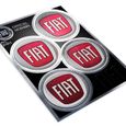Autocollants Fiat Officiel, 4 Logo Couleur, Diamètre 48 mm, Tableau 94 x 131 mm-1
