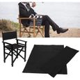 Chaise de Directeur Chaise de camping fauteuil pliante en Bois pour Jardin/Terrasse/Balcon - Noir-1