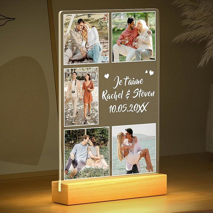 Jkolalin Cadeau Personnalisé pour Femme Homme Cadre Photo Personnalisé ...