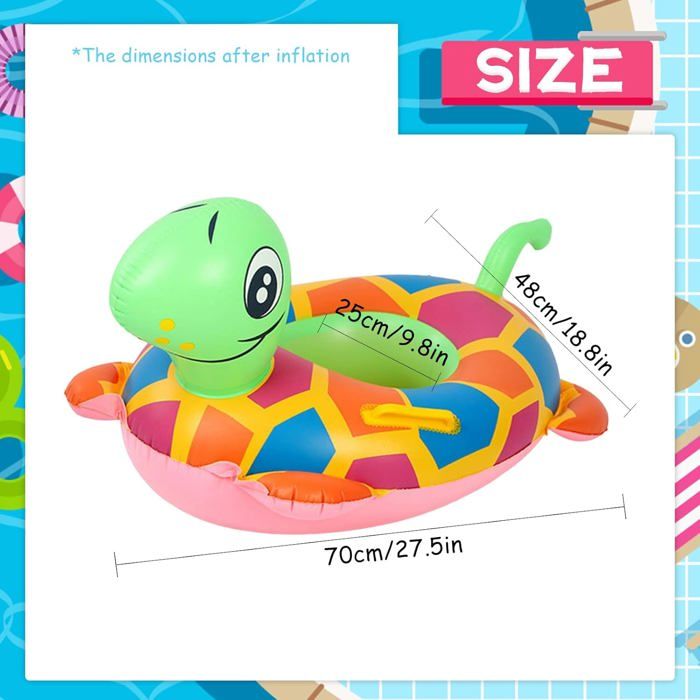Bouee pour Bebe, Bateau de klaxon de voiture de siège d'anneau de natation de l'eau des enfants , Bouée Gonflable pour Enfant de (Rose