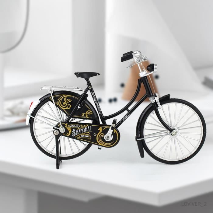 Mini Vélo Tandem En Métal – Modèle Décoratif Amovible 28 Cm – Bureau, étagère, Maison – Cadeau Pour Passionnés De Vélo