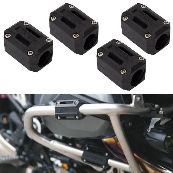 3 Paires Blocs Pare-Chocs Moto Universels - 22/25/28mm, Protection Cadre Anti-Chute