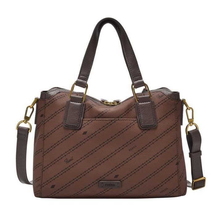 FOSSIL Jacqueline Satchel Brown Black 166639 sac paule