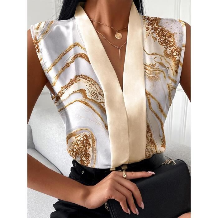 Chemise Chemisier rayures style boh me pour femme chemise
