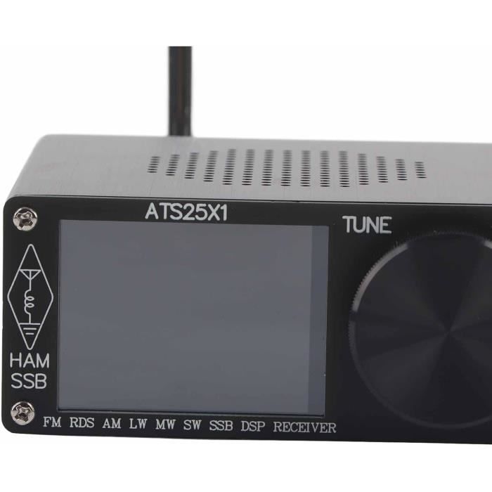 Récepteur ATS-25 écran Tactile 2.4 Pouces Récepteur Radio ATS-25 Aluminium - DSP MW/SW/SSB Ecran Tactile 2,4 Type-C Récepteur Radio écran Tactile 2,4