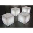 Cube lumineux tabouret filaire pour extérieur LED - LUMISKY - Carry W40 - Blanc - 10W - Hauteur 40cm-2