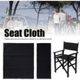 Chaise de Directeur Chaise de camping fauteuil pliante en Bois pour Jardin/Terrasse/Balcon - Noir-2