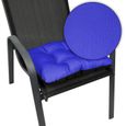 Lot de 6 coussins pour chaise, banc de jardin et canapé - SuperKissen24 - 45x45 cm - imperméable - Bleuet-2