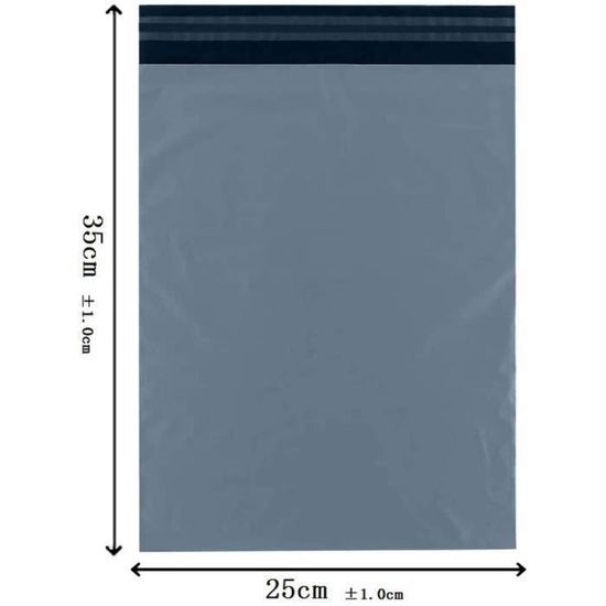 250 Enveloppes plastique opaques 80 microns N°4 335x410mm - Harry plast