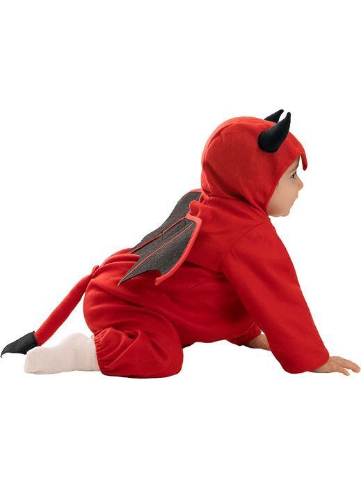 Funidelia Déguisement De Diable Pour Bébé - Combinaison, Capuche, Ailes Et Queue - Rouge 100% Polyester - Taille 0-6 Mois - Halloween Carnaval