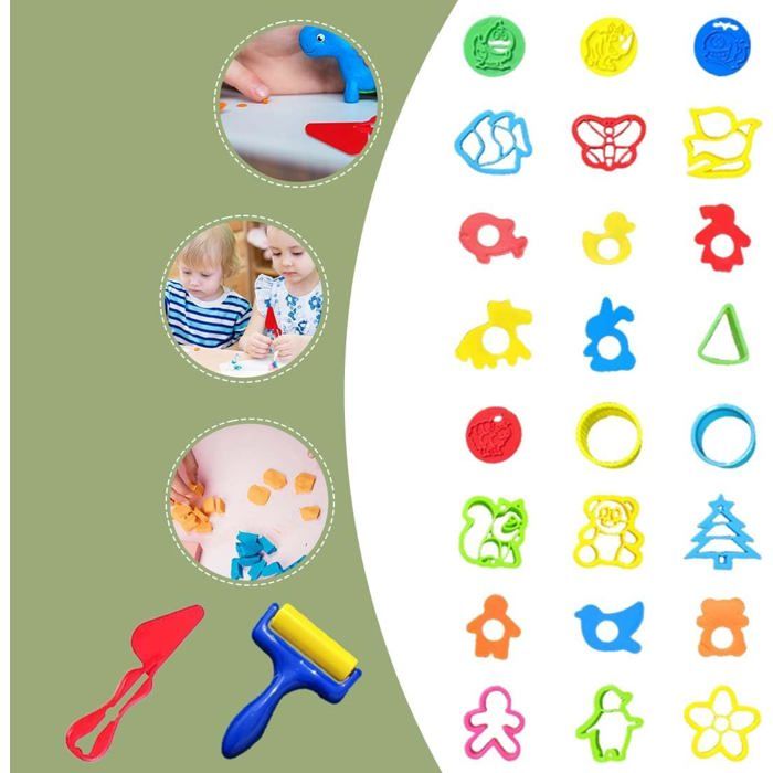 TIDEVAN 29 Pièces Outils De Pâte à Modeler Play Dough Kit Complet Pour Enfants