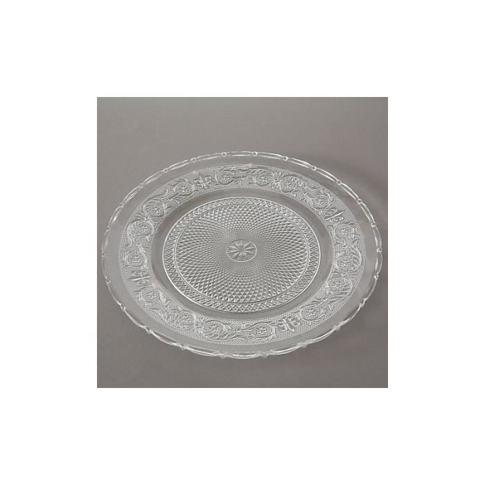 Assiette Transparente en Verre Royale - D30cm 0,000000 - Cdiscount Maison