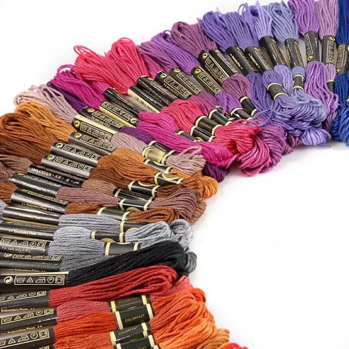 Fil à Broder DMC Néon - Pack De 24 Échevettes 8m - Pour Bracelets Brésiliens Et Loisirs Créatifs