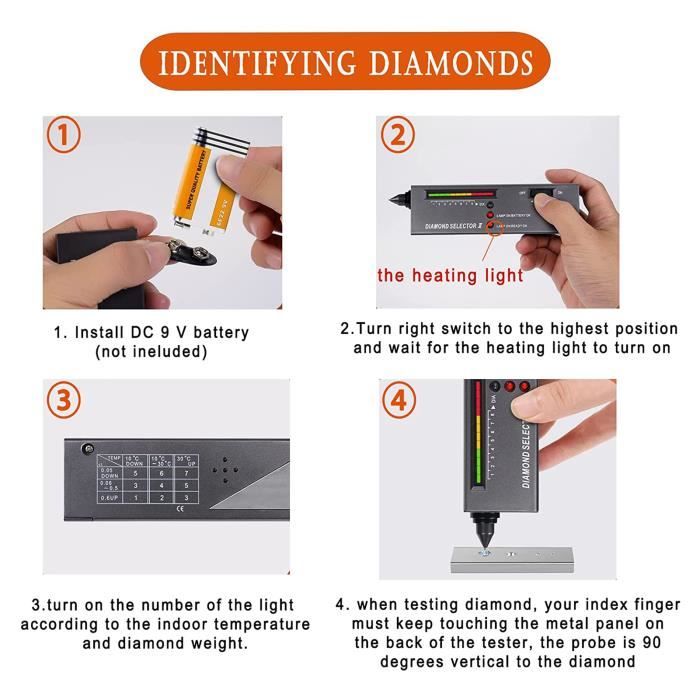 Stylo testeur de diamant Portable détecteur de diamant équipement