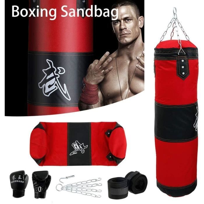 Sac de frappe Fitness Sport de combat Boxe Pied rouge unisexe