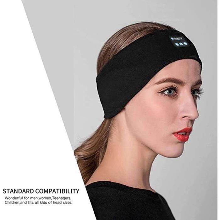 Masque Bluetooth KSALUX 4 En 1 - Écouteurs Intégrés Pour Sommeil Et Sport - Autonomie 10-14h - Noir