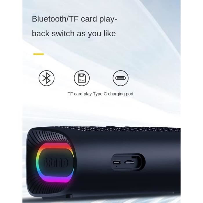 INN® Pulse Enceinte Bluetooth portable lumineuse à LED carte SD design sans  fil puissante intérieur extérieur nomade lumière - noir - Cdiscount TV Son  Photo
