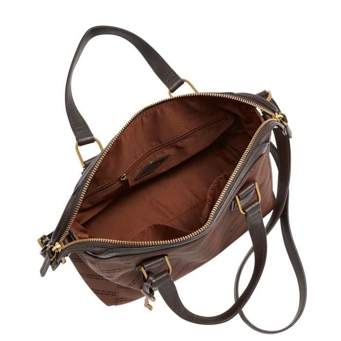 FOSSIL Jacqueline Satchel Brown Black 166639 sac paule