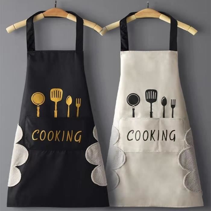Tablier De Cuisine Imperméable PVC ZONEKEY Avec Poches - Homme Et Femme