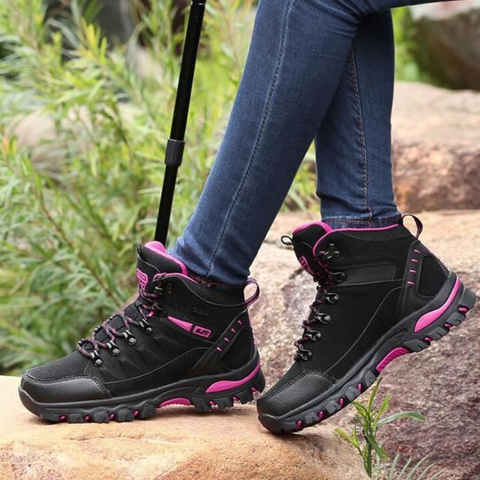 Chaussures Randonnee Femme Noir Impermeable Confort Respirant Cdiscount Sport