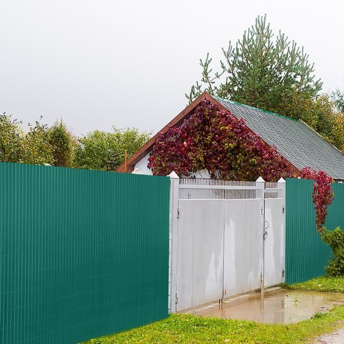 Brise-Vue PVC Bambou 200x400 Cm - Résistant UV Intempéries - Clôture Jardin Balcon Terrasse Protection Vent Et Regard