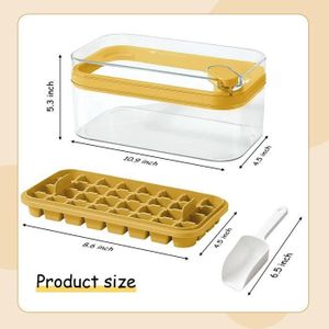 Ecozoi Lot De 2 Bacs à Glaçons En Acier Inoxydable Avec 12 Emplacements Pour Glaçons – Démoulage Facile, Sans Plastique, Zéro Déchet