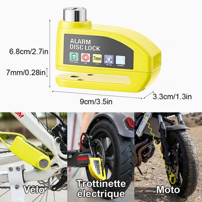 Antivol à Disque Avec Fil Pour Trottinette électrique Ou Vélo - Neuf
