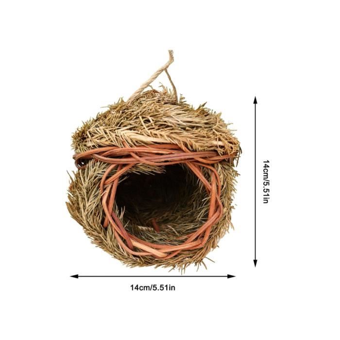 Maison de graines pour Oiseaux  Nichoir tissé à la Main en Herbe,Maison d'éclosion  de nid d'élevage de nid d'oiseau de Paille - Cdiscount Animalerie