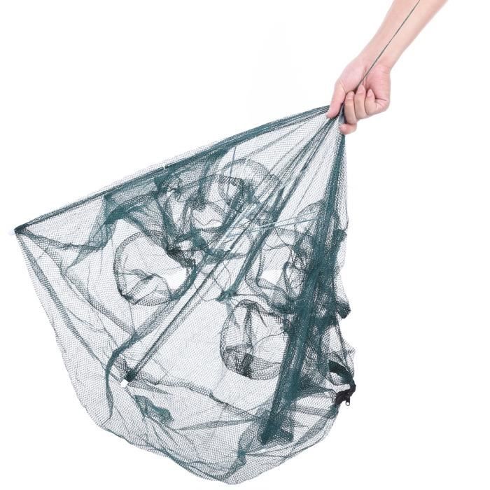 Filet De Pêche Plié 60x60 Cm – Maille Fine, Appât Central, Solide – Pour Crevettes, Crabes, Petits Poissons, écrevisses