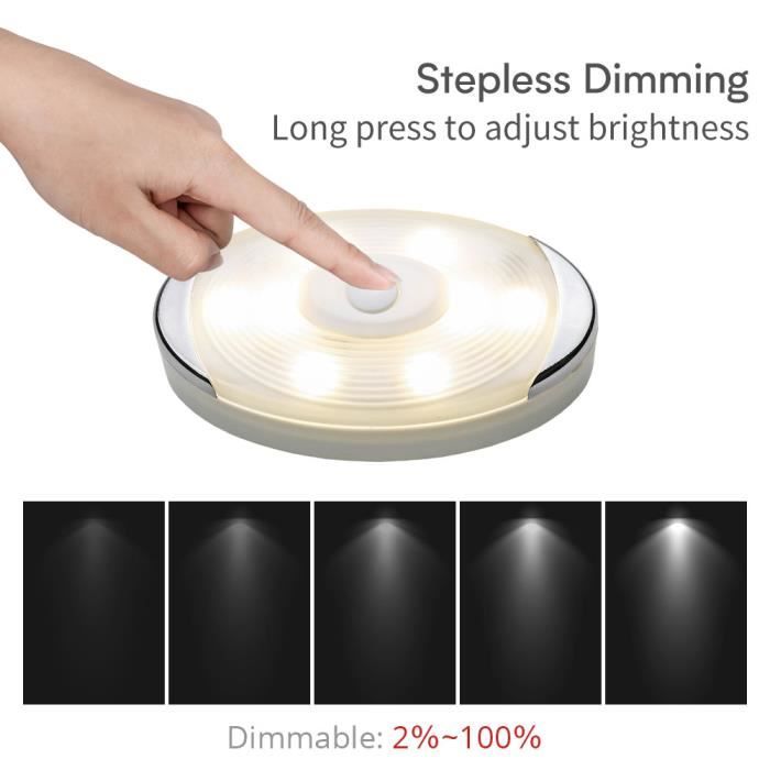 Applique murale LED rechargeable - Sans fil et à intensité variable - Amovible