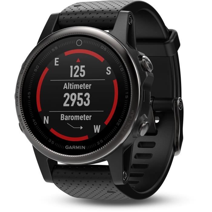 GARMIN Fenix 5S Sapphire Black Montre GPS Cardio Multisport Noir