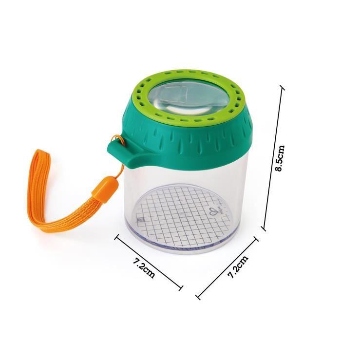 Hape Boîte à Insectes Avec Loupe X4 – Pot En Plastique Végétal, Trous D’Aération, Kit D’Exploration Nature Dès 5 Ans