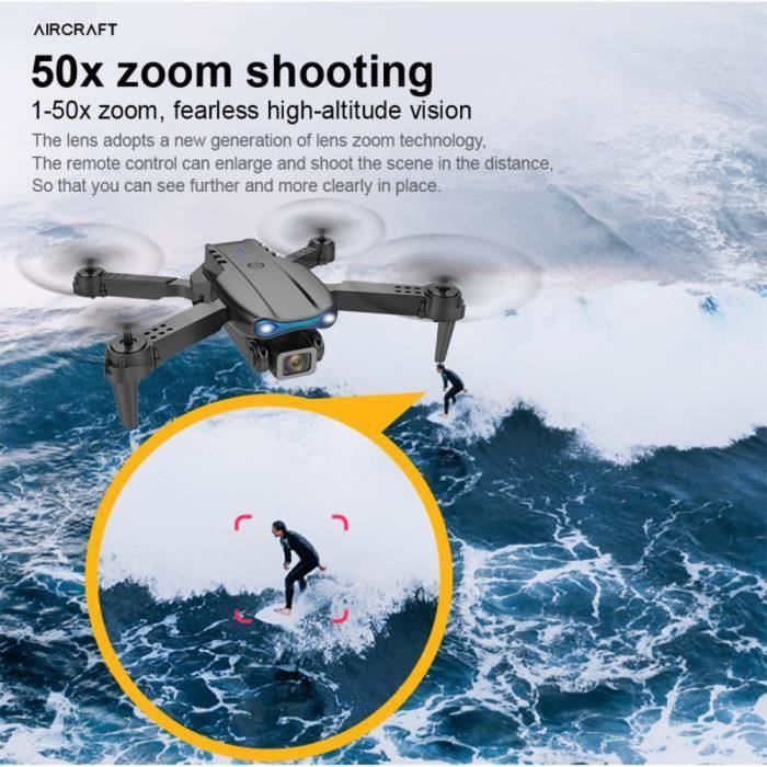 Drone Avec Caméra 1080P Pour Enfant Et Adulte – Quadcopter Pliable, Débutant, 2 Batteries Offertes, Noir