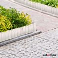 Bordure de jardin flexible en bois de pin - 10 x 110 cm - Blanc - KOTARBAU®-4