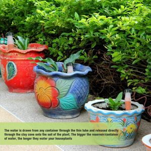 Lot De 2 Piquets D'Arrosage Automatique En Terre Cuite – Parfaits Pour Vacances & Plantes D'Intérieur