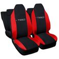 Lupex Shop Housses de siège auto compatibles pour Twingo Noir Rouge-0