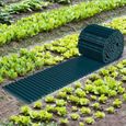 IDMARKET Chemin de potager 5M déroulable en plastique vert pour jardin-0