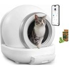 BRAND KITTY - Litière autonettoyante pour chats 65 L démontable et lavable - Connectivité APP- 57 x 50 x 53 cm