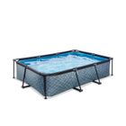 Piscine tubulaire rectangulaire - EXIT Toys - Stone - 300x200x65cm - Pompe filtrante - Grise