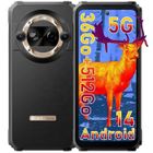 Blackview BL9000 Pro Téléphone Portable Incassable 5G (12+24)Go+512Go 6.78" Double Écran 120Hz 50MP Android 14 NFC - Or
