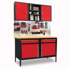 Atelier complet modulable - DEFPRO - Etabli et armoire murale - 190 cm - Structure acier - Jusqu'à 150kg - Pieds réglables