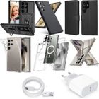 MASSILIA TECH kit 12 accessoires pour SAMSUNG GALAXY S24 ULTRA - 6x coque + chargeur secteur + cable + verre tempé camera