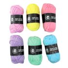 MEGACREA DIY Laine Assortiment de couleurs classiques pastel 6 pelotes