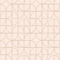 Papier peint formes symétriques géométriques rose - or rose Rasch 310115