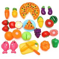 Jouet de cuisine en plastique - 24 pièces - Coupe de fruits - Pour enfants