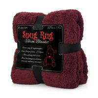 Snug Rug Sherpa Couverture - Plaid de luxe - 127 x 178 cm -  270 g/m²- Rouge Bordeaux
