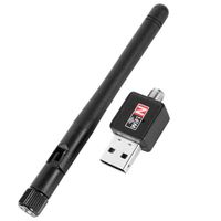 OCIODUAL Clé Adaptateur Dongle WiFi USB avec Antenne 150Mbps 2 dBi LAN Ethernet Network Sans Fil Wireless Noir pour PC Laptop