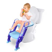 Vigevee Reducteur de wc Siège de Toilette Enfant Pliable,Reducteur de Toilette Bébé avec Marches Larges,Escalier Toilette Enfant