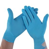 rabais-100 PCS gants jetables latex cuisine - travail - caoutchouc - jardin gants nitrile gants PVC universels XL bleu